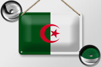Blechschild Flagge Algerien 18x12cm Flag of Algeria