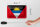 Blechschild Flagge Antigua und Barbuda 18x12cm Flag