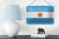 Blechschild Flagge Argentinien 18x12cm Flag of Argentina