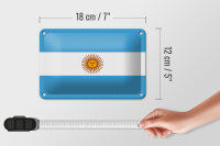 Blechschild Flagge Argentinien 18x12cm Flag of Argentina