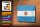 Blechschild Flagge Argentinien 18x12cm Flag of Argentina