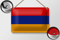 Blechschild Flagge Armenien 18x12cm Flag of Armenia