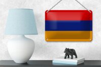 Blechschild Flagge Armenien 18x12cm Flag of Armenia