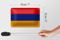 Blechschild Flagge Armenien 18x12cm Flag of Armenia