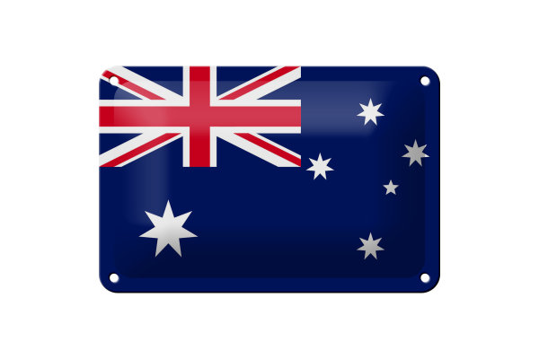 Blechschild Flagge Australien 18x12cm Flag of Australia