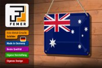 Blechschild Flagge Australien 18x12cm Flag of Australia