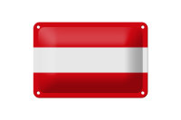 Blechschild Flagge Österreich 18x12cm Flag of Austria