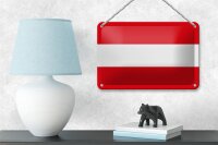 Blechschild Flagge Österreich 18x12cm Flag of Austria