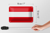 Blechschild Flagge Österreich 18x12cm Flag of Austria