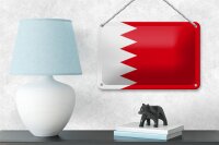 Blechschild Flagge Bahrains 18x12 cm Flag of Bahrain