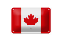 Blechschild Flagge Kanada 18x12cm Flag of Canada