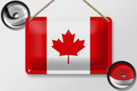 Blechschild Flagge Kanada 18x12cm Flag of Canada