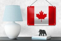 Blechschild Flagge Kanada 18x12cm Flag of Canada