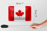 Blechschild Flagge Kanada 18x12cm Flag of Canada