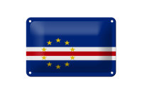 Blechschild Flagge Kap Verde 18x12cm Flag of Cape Verde