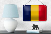 Blechschild Flagge des Tschad 18x12cm Flag of Chad