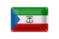 Blechschild Flagge Äquatorialguinea 18x12cm Flag