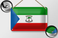Blechschild Flagge Äquatorialguinea 18x12cm Flag