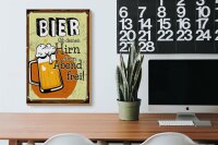 Holzschild 20x30cm Bier Gib deinem Hirn einen Abend frei