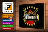 Holzschild Spruch 30x20cm Hier wohnt ein Grillmeister