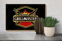 Holzschild Spruch 30x20cm Grillmeister