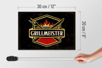 Holzschild Spruch 30x20cm Grillmeister