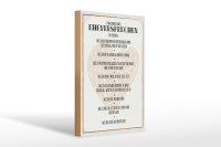 Holzschild Spruch 20x30cm ein ehrliches Eheversprechen
