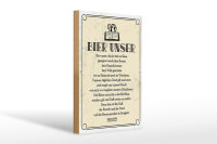 Holzschild 20x30cm Bier Unser Gebet