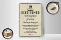 Holzschild 20x30cm Bier Unser Gebet