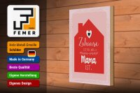 Holzschild Spruch 20x30cm Zuhause ist da wo Mama ist