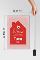 Holzschild Spruch 20x30cm Zuhause ist da wo Mama ist