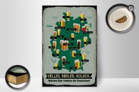 Holzschild 20x30cm Welches Bier trinken die Deutschen Karte