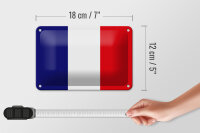 Blechschild Flagge Frankreichs 18x12cm Flag of France Dekoration