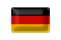 Blechschild Flagge Deutschlands 18x12cm Flag of Germany...