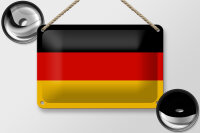 Blechschild Flagge Deutschlands 18x12cm Flag of Germany...
