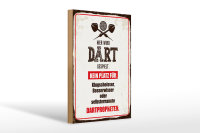 Holzschild Spruch 20x30cm Hier wird Dart gespielt kein...