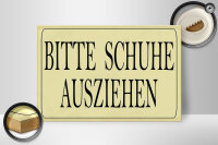 Holzschild Hinweis 30x20cm Bitte Schuhe ausziehen