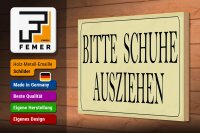 Holzschild Hinweis 30x20cm Bitte Schuhe ausziehen