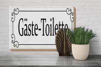 Holzschild Hinweis 30x20cm Gäste-Toilette