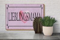 Holzschild Hinweis 30x20cm Lieblingsmama Herz Schild