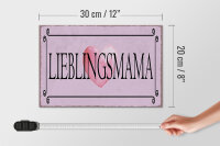 Holzschild Hinweis 30x20cm Lieblingsmama Herz Schild