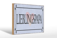 Holzschild Hinweis 30x20cm Lieblingspapa Herz Schild