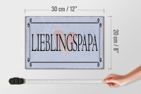 Holzschild Hinweis 30x20cm Lieblingspapa Herz Schild