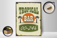 Holzschild Alkohol 30x40cm Tropical Bar 00 - 24 h