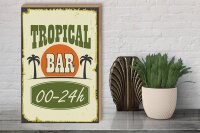 Holzschild Alkohol 30x40cm Tropical Bar 00 - 24 h
