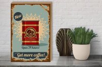 Holzschild Retro 30x40cm Kaffee get more Coffee 500g