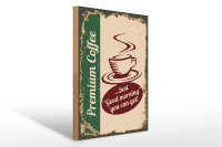 Holzschild Retro 30x40cm Kaffee Premium Coffee