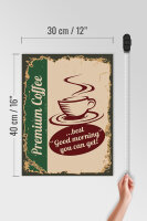 Holzschild Retro 30x40cm Kaffee Premium Coffee