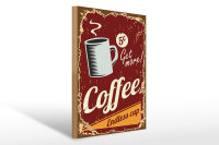 Holzschild Retro 30x40cm Kaffee Coffee endless cup