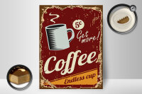 Holzschild Retro 30x40cm Kaffee Coffee endless cup